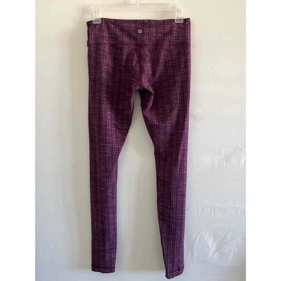 RARE Lululemon 28” Wunder Unders Mid Rise Herringbone Hot Pink Sz 8 - Picture 5 of 8